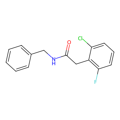 N-benzyl-2-(2-chloro-6-fluorophenyl)acetamide structure