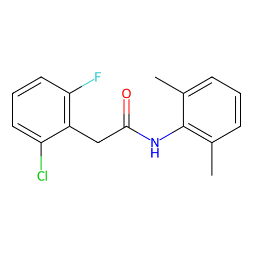 2-(2-chloro-6-fluorophenyl)-N-(2,6-dimethylphenyl)acetamide structure
