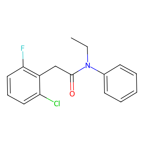 2-(2-chloro-6-fluorophenyl)-N-ethyl-N-phenylacetamide structure