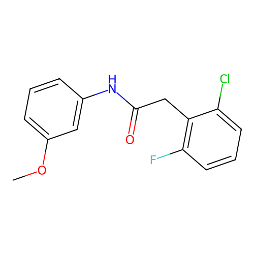 2-(2-chloro-6-fluorophenyl)-N-(3-methoxyphenyl)acetamide structure
