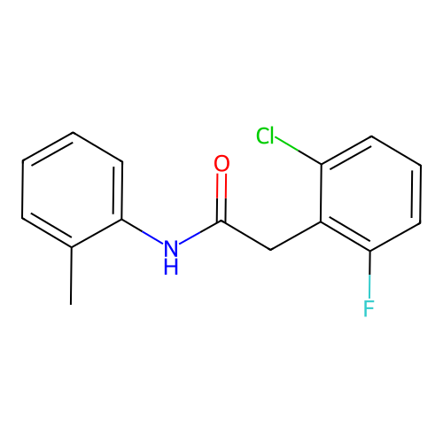 2-(2-chloro-6-fluorophenyl)-N-(2-methylphenyl)acetamide structure