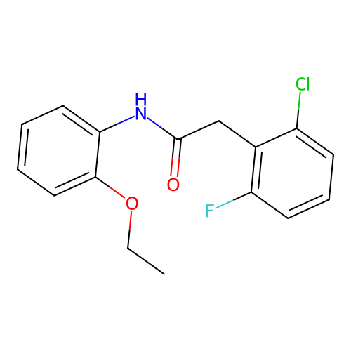 2-(2-chloro-6-fluorophenyl)-N-(2-ethoxyphenyl)acetamide structure