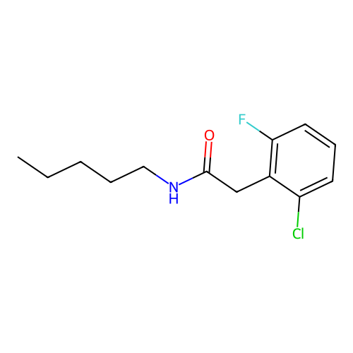2-(2-chloro-6-fluorophenyl)-N-pentylacetamide structure