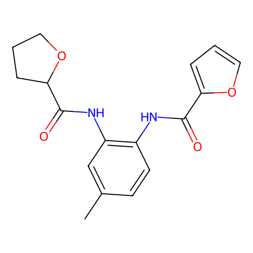N-[4-methyl-2-(oxolane-2-carbonylamino)phenyl]furan-2-carboxamide structure