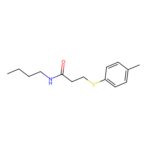 N-butyl-3-[(4-methylphenyl)sulfanyl]propanamide structure
