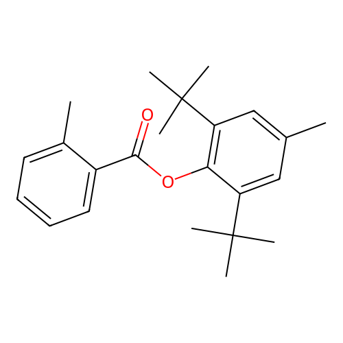 2,6-Ditert-butyl-4-methylphenyl 2-methylbenzoate structure