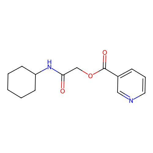 2-(Cyclohexylamino)-2-oxoethyl pyridine-3-carboxylate structure