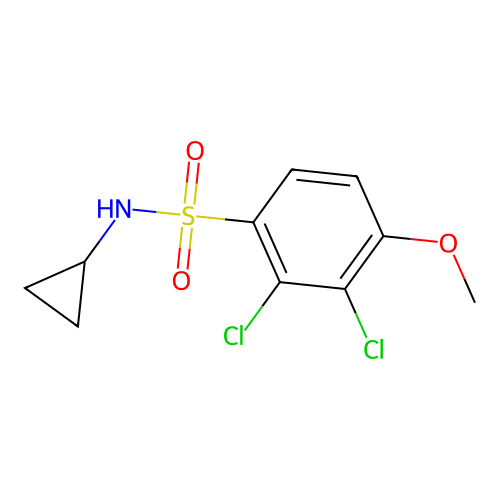 2,3-dichloro-N-cyclopropyl-4-methoxybenzenesulfonamide structure