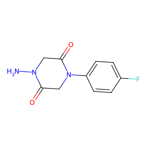 1-Amino-4-(4-fluorophenyl)-2,5-piperazinedione structure