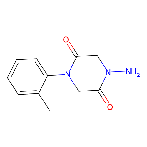 1-Amino-4-(2-methylphenyl)-2,5-piperazinedione structure