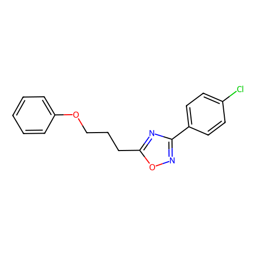 3-(4-Chlorophenyl)-5-(3-phenoxypropyl)-1,2,4-oxadiazole structure