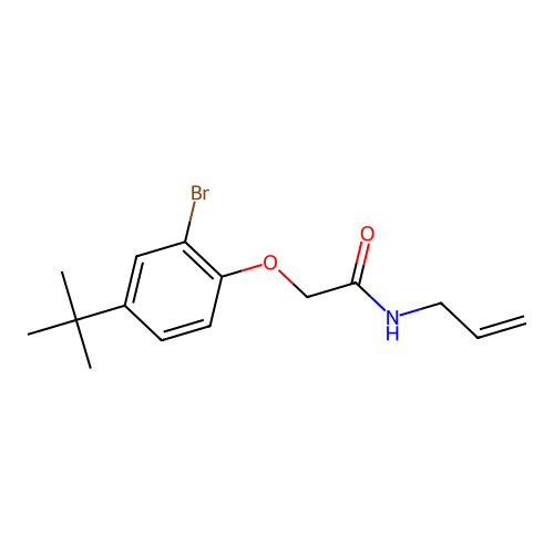 N-烯丙基-2-(2-溴-4-叔丁基苯氧基)乙酰胺 structure