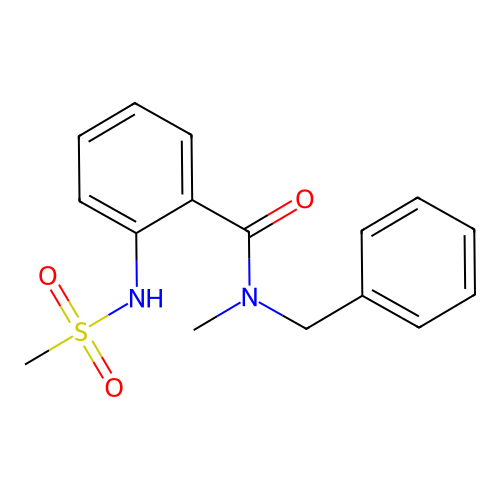 N-benzyl-N-methyl-2-[(methylsulfonyl)amino]benzamide structure