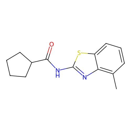 N-(4-methyl-1,3-benzothiazol-2-yl)cyclopentanecarboxamide structure