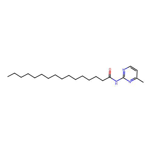 N-(4-methyl-2-pyrimidinyl)hexadecanamide structure