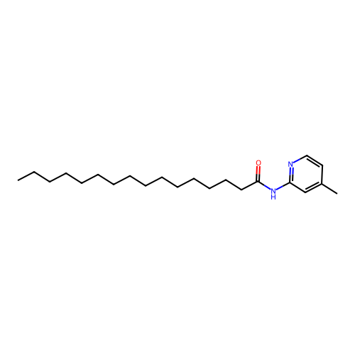 N-(4-methyl-2-pyridinyl)hexadecanamide structure