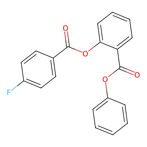 Phenyl 2-(4-fluorobenzoyl)oxybenzoate structure