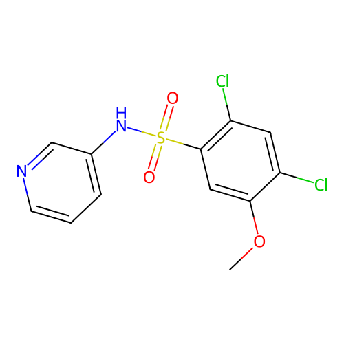 2,4-dichloro-5-methoxy-N-(3-pyridinyl)benzenesulfonamide structure