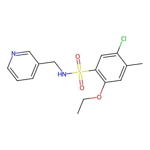 5-chloro-2-ethoxy-4-methyl-N-(3-pyridinylmethyl)benzenesulfonamide structure