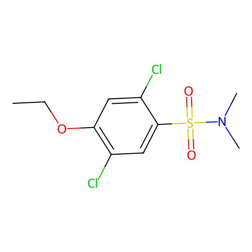 2,5-dichloro-4-ethoxy-N,N-dimethylbenzenesulfonamide structure