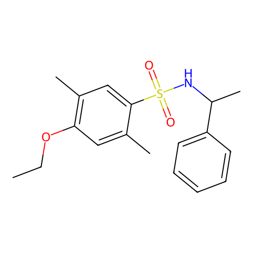 4-ethoxy-2,5-dimethyl-N-(1-phenylethyl)benzenesulfonamide structure