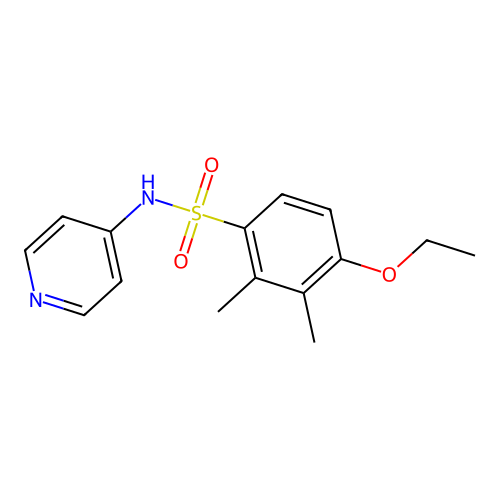 4-ethoxy-2,3-dimethyl-N-pyridin-4-ylbenzenesulfonamide structure
