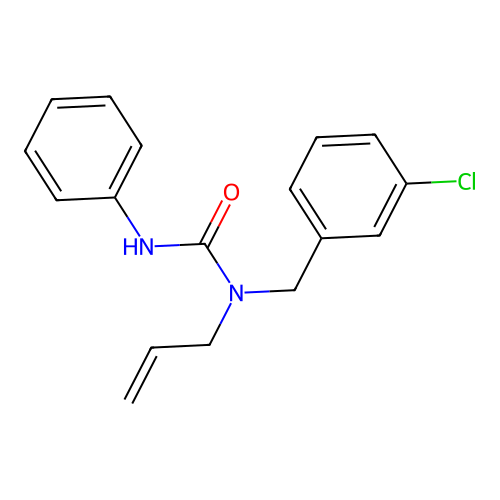 N-allyl-N-(3-chlorobenzyl)-N'-phenylurea structure