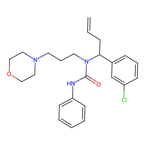 1-[1-(3-Chlorophenyl)but-3-en-1-yl]-1-[3-(morpholin-4-yl)propyl]-3-phenylurea structure