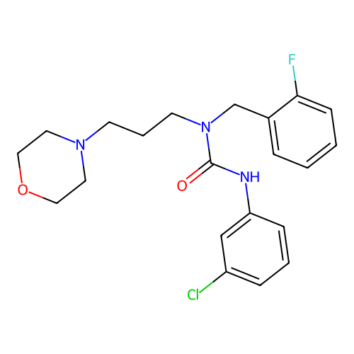 3-(3-Chlorophenyl)-1-(2-fluorobenzyl)-1-[3-(morpholin-4-yl)propyl]urea structure