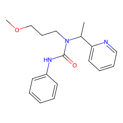 1-(3-Methoxypropyl)-3-phenyl-1-[1-(pyridin-2-yl)ethyl]urea structure
