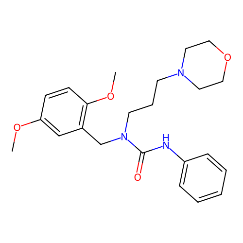 N-(2,5-dimethoxybenzyl)-N-[3-(4-morpholinyl)propyl]-N'-phenylurea structure