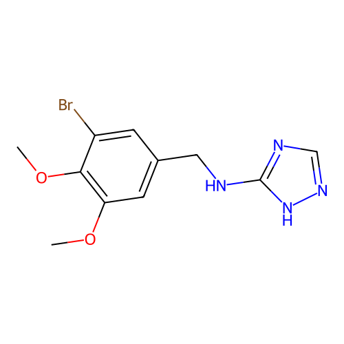 N-(3-bromo-4,5-dimethoxybenzyl)-1H-1,2,4-triazol-3-amine structure