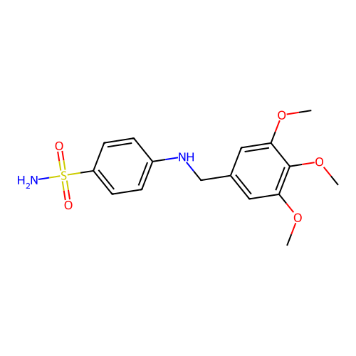 4-[(3,4,5-Trimethoxybenzyl)amino]benzenesulfonamide structure