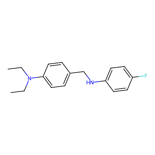 N,N-diethyl-4-[(4-fluoroanilino)methyl]aniline structure