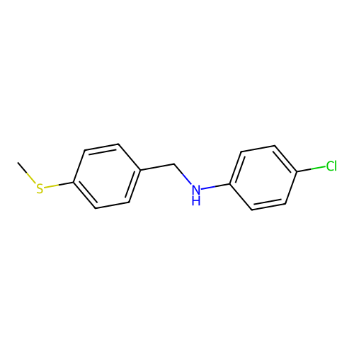 N-(4-chlorophenyl)-N-[4-(methylsulfanyl)benzyl]amine structure