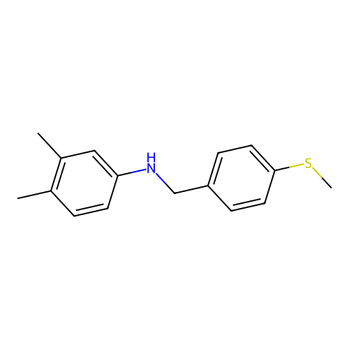 3,4-dimethyl-N-[4-(methylsulfanyl)benzyl]aniline structure