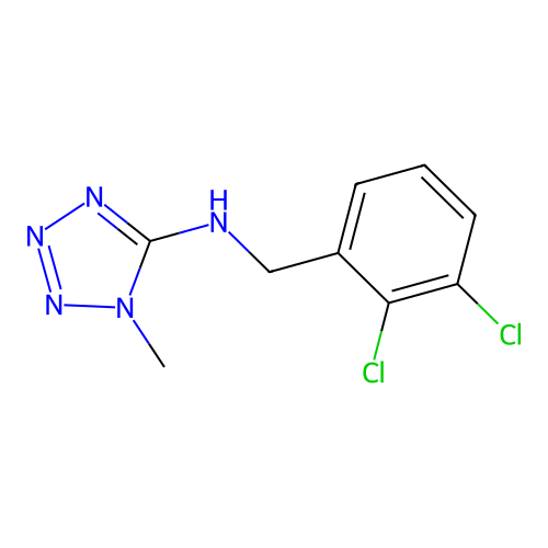 N-(2,3-dichlorobenzyl)-1-methyl-1H-tetrazol-5-amine structure