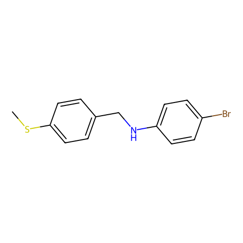 4-bromo-N-[(4-methylsulfanylphenyl)methyl]aniline structure