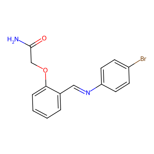 2-[2-[(4-Bromophenyl)iminomethyl]phenoxy]acetamide structure