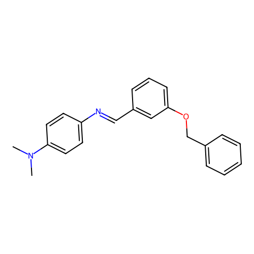 N-[3-(benzyloxy)benzylidene]-N-[4-(dimethylamino)phenyl]amine structure