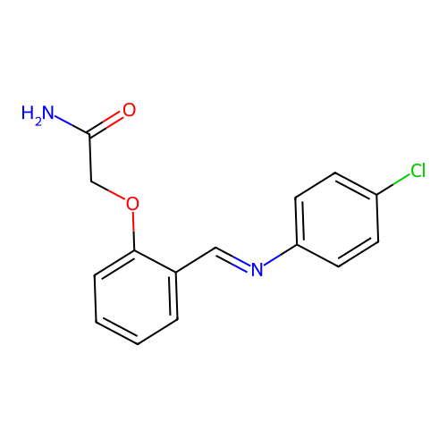 2-(2-{[(4-Chlorophenyl)imino]methyl}phenoxy)acetamide structure