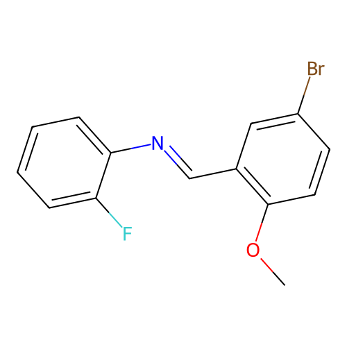N-(5-bromo-2-methoxybenzylidene)-N-(2-fluorophenyl)amine structure