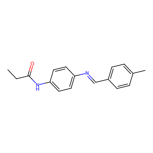 N-{4-[(4-methylbenzylidene)amino]phenyl}propanamide structure