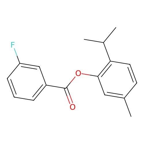 2-Isopropyl-5-methylphenyl 3-fluorobenzoate structure