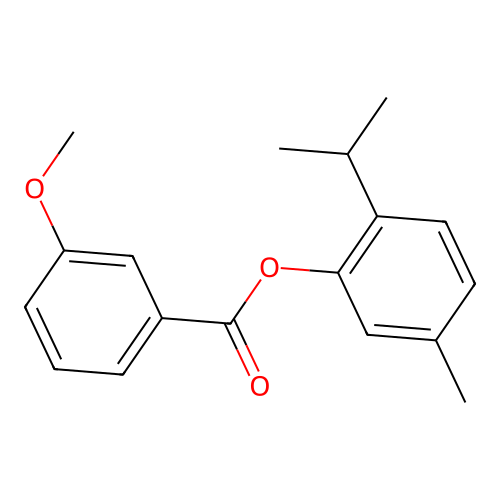 2-Isopropyl-5-methylphenyl 3-methoxybenzoate structure