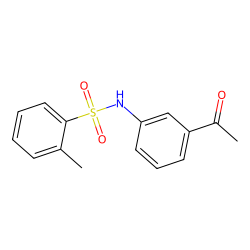 N-(3-acetylphenyl)-2-methylbenzenesulfonamide structure