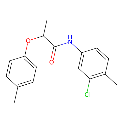 N-(3-chloro-4-methylphenyl)-2-(4-methylphenoxy)propanamide structure