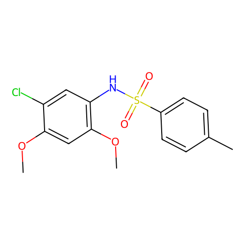 N-(5-chloro-2,4-dimethoxyphenyl)-4-methylbenzenesulfonamide structure
