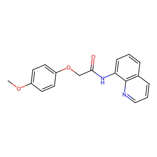 2-(4-methoxyphenoxy)-N-quinolin-8-ylacetamide structure