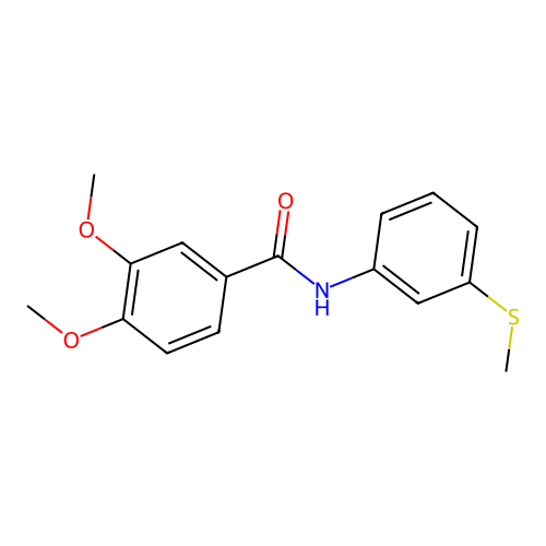 3,4-dimethoxy-N-(3-methylsulfanylphenyl)benzamide structure